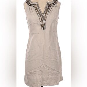 New York & Company~Women’s Sleeveless Linen Dress~Tan~Size S